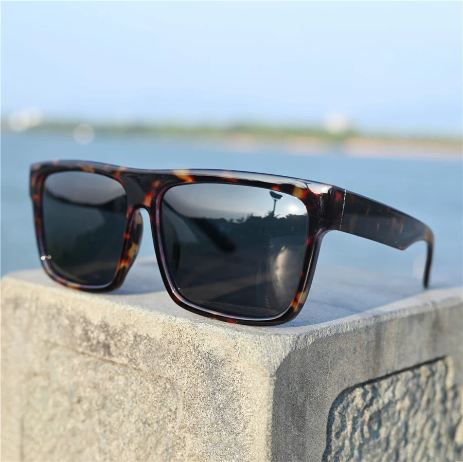 160mm oversized frame men's polarized sunglasses, fat size, fashionable black sunglasses, men's driving experience, enlarged size