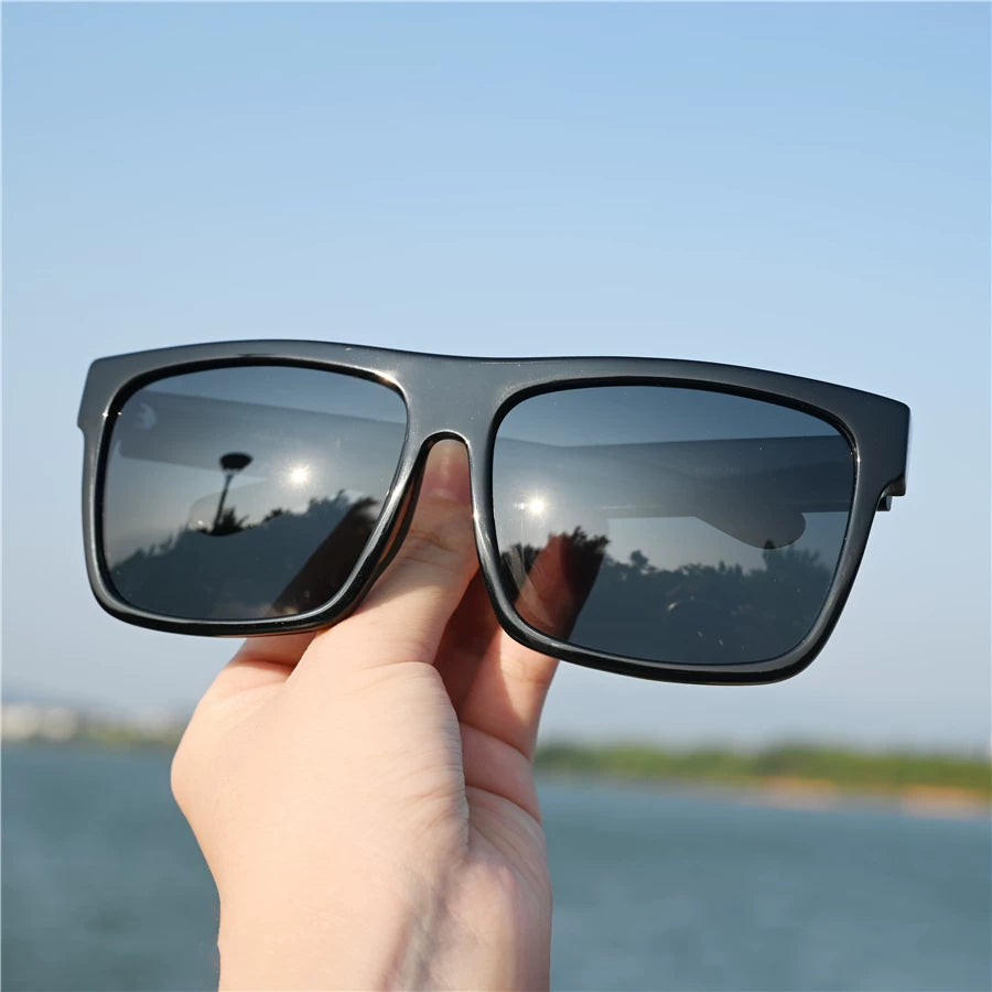 160mm oversized frame men's polarized sunglasses, fat size, fashionable black sunglasses, men's driving experience, enlarged size