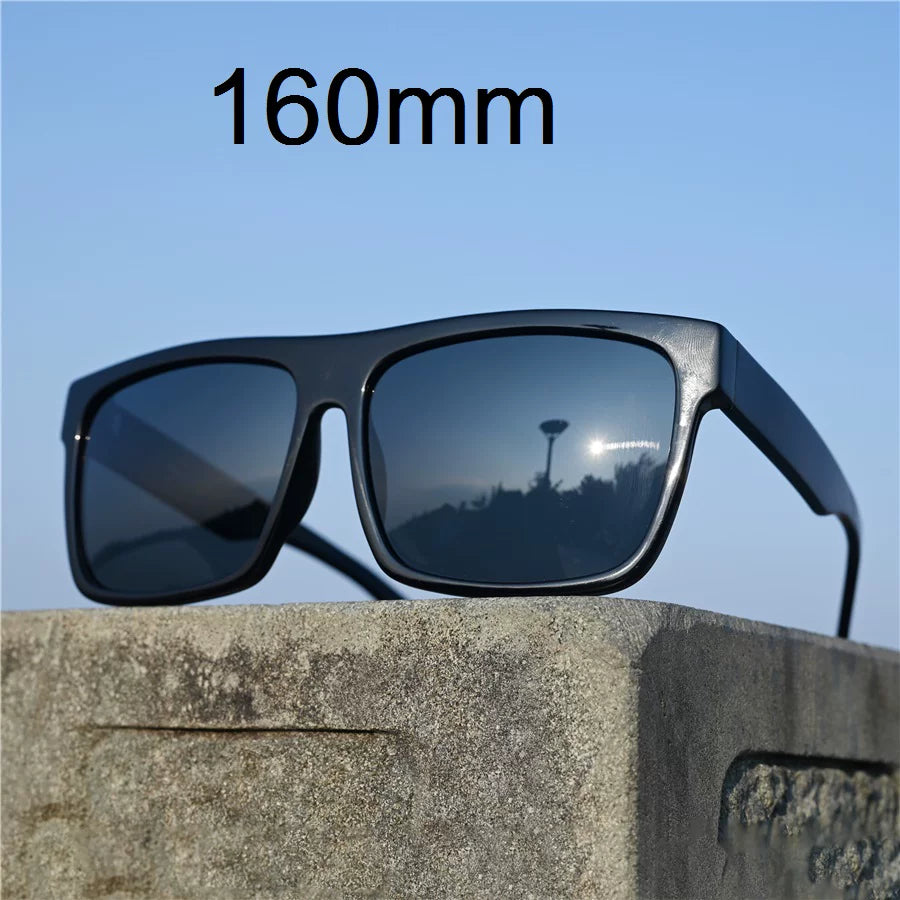160mm oversized frame men's polarized sunglasses, fat size, fashionable black sunglasses, men's driving experience, enlarged size