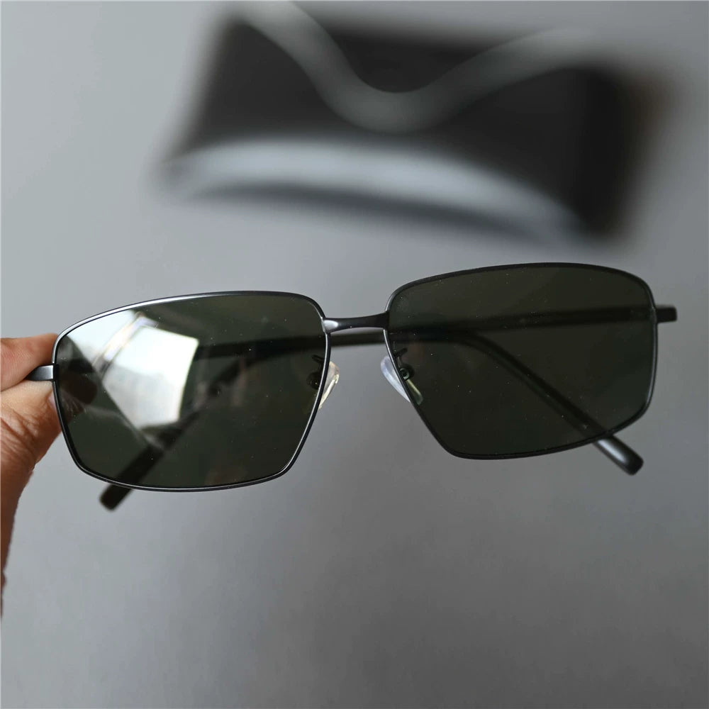 Internally coated men's sunglasses, polarized rectangular sunglasses, sunscreen, driving glasses, high-definition lenses