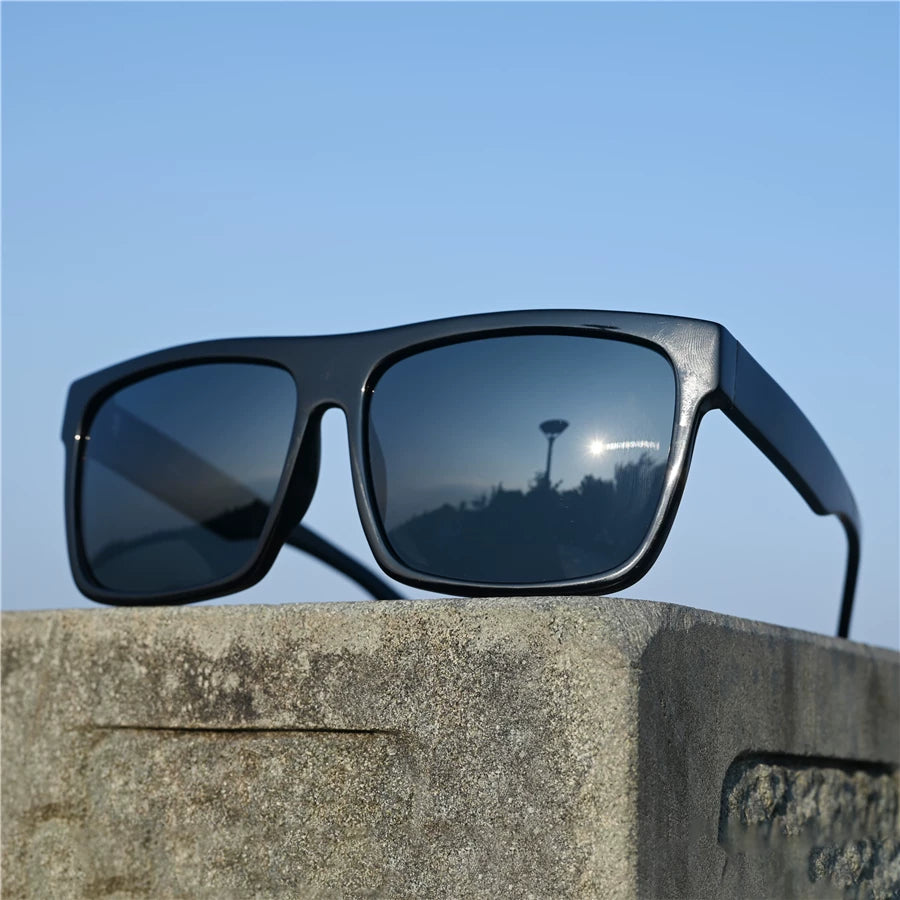 160mm oversized frame men's polarized sunglasses, fat size, fashionable black sunglasses, men's driving experience, enlarged size