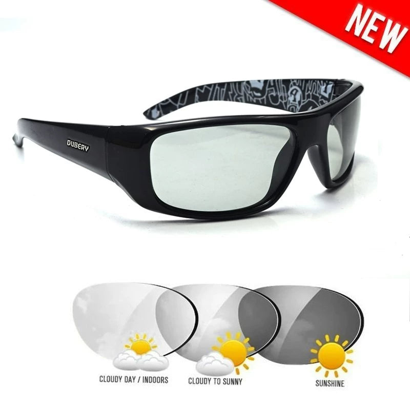 Brand Men's Running Polarized Color Changing Sunglasses Women's Wide Legs Strong Handsome Men's Outdoor Sports Fishing Driving