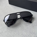 Ultra light polarized sunglasses for men, small face sunglasses, toad shaped glasses for women, pilot style sand black frame TR90 elastic frame