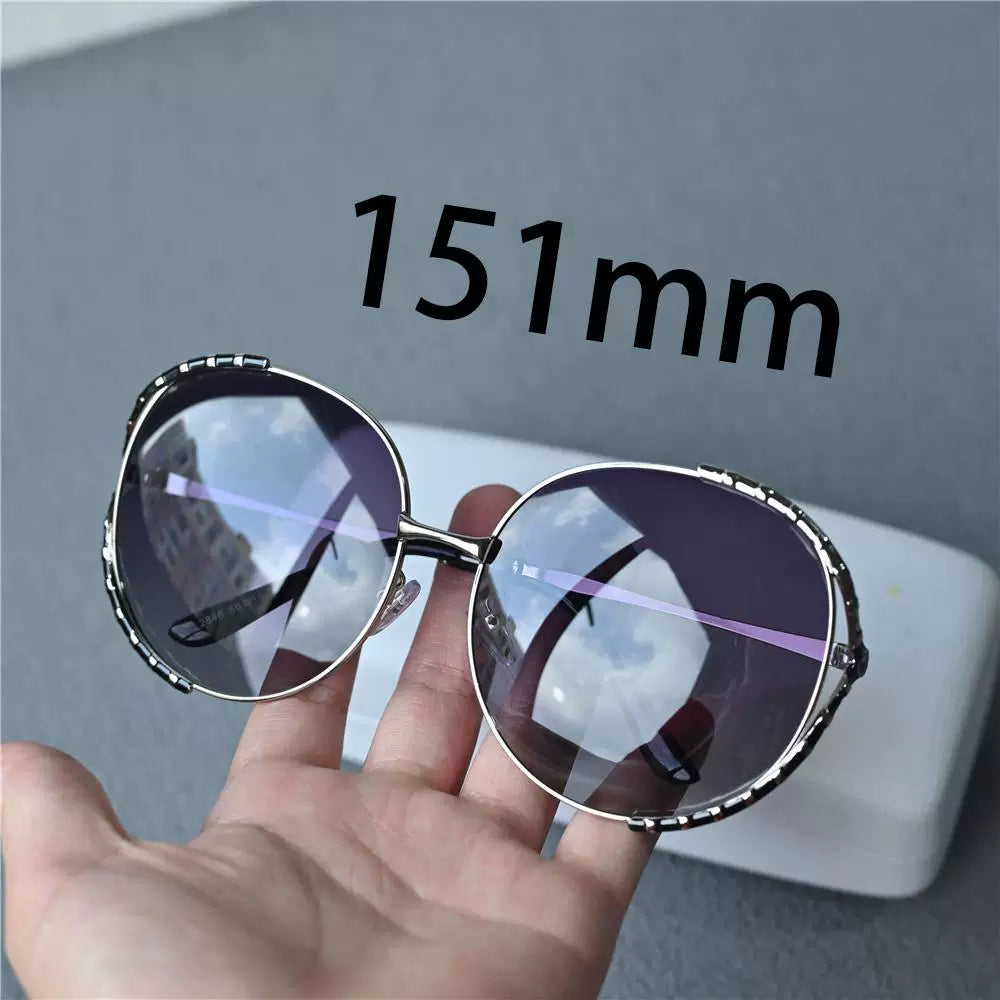 Women's oversized polarized sunglasses 151mm large face slimming anti UV fashionable glasses women's large face sunglasses