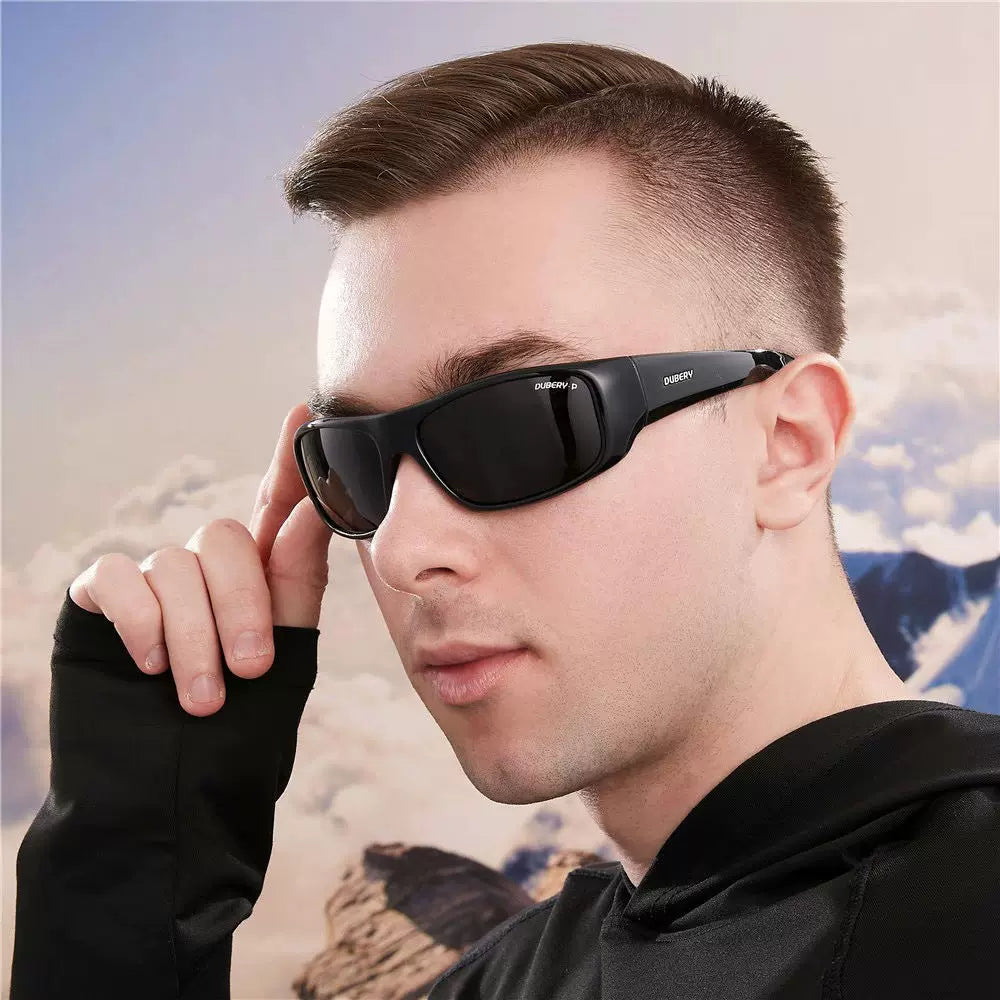 Professional men's polarized sunglasses windproof glasses outdoor cycling sunglasses women's sports color changing wide leg polarized glasses