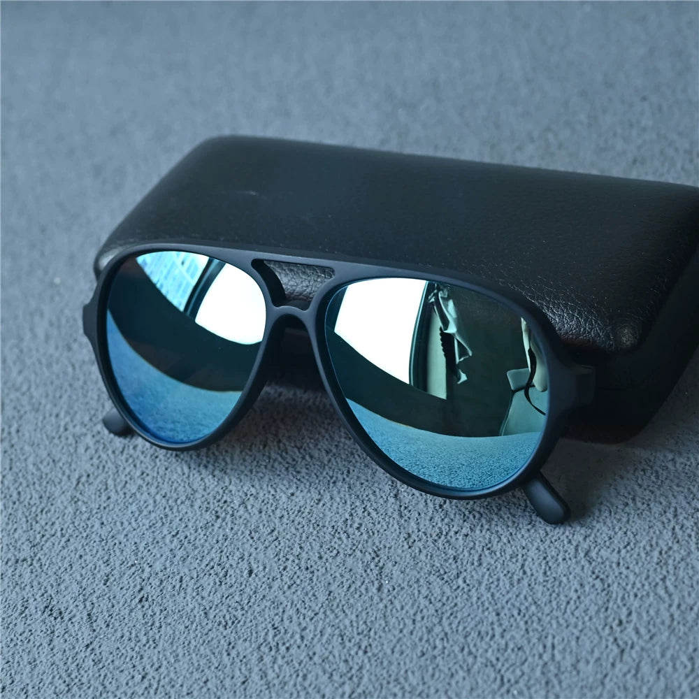 Summer Men's Sunglasses Polarized Trendy Cool Toad Mirror Driving Mirror Anti glare Protective Sunglasses Can be Paired with Myopia