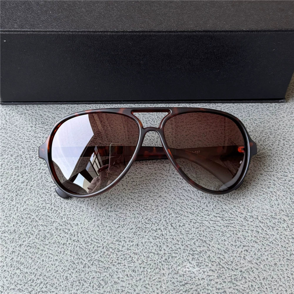 Men's polarized sunglasses, women's toad glasses, black tortoiseshell brown light gray sunglasses, sunscreen polarized glasses, small face