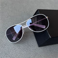 Personalized white toad mirror men's and women's sunglasses, face shape sunglasses, sunscreen glasses, fresh white frame retro