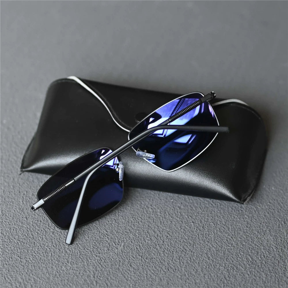 Internally coated men's sunglasses, polarized rectangular sunglasses, sunscreen, driving glasses, high-definition lenses