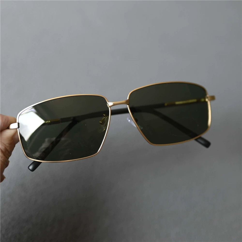 Internally coated men's sunglasses, polarized rectangular sunglasses, sunscreen, driving glasses, high-definition lenses