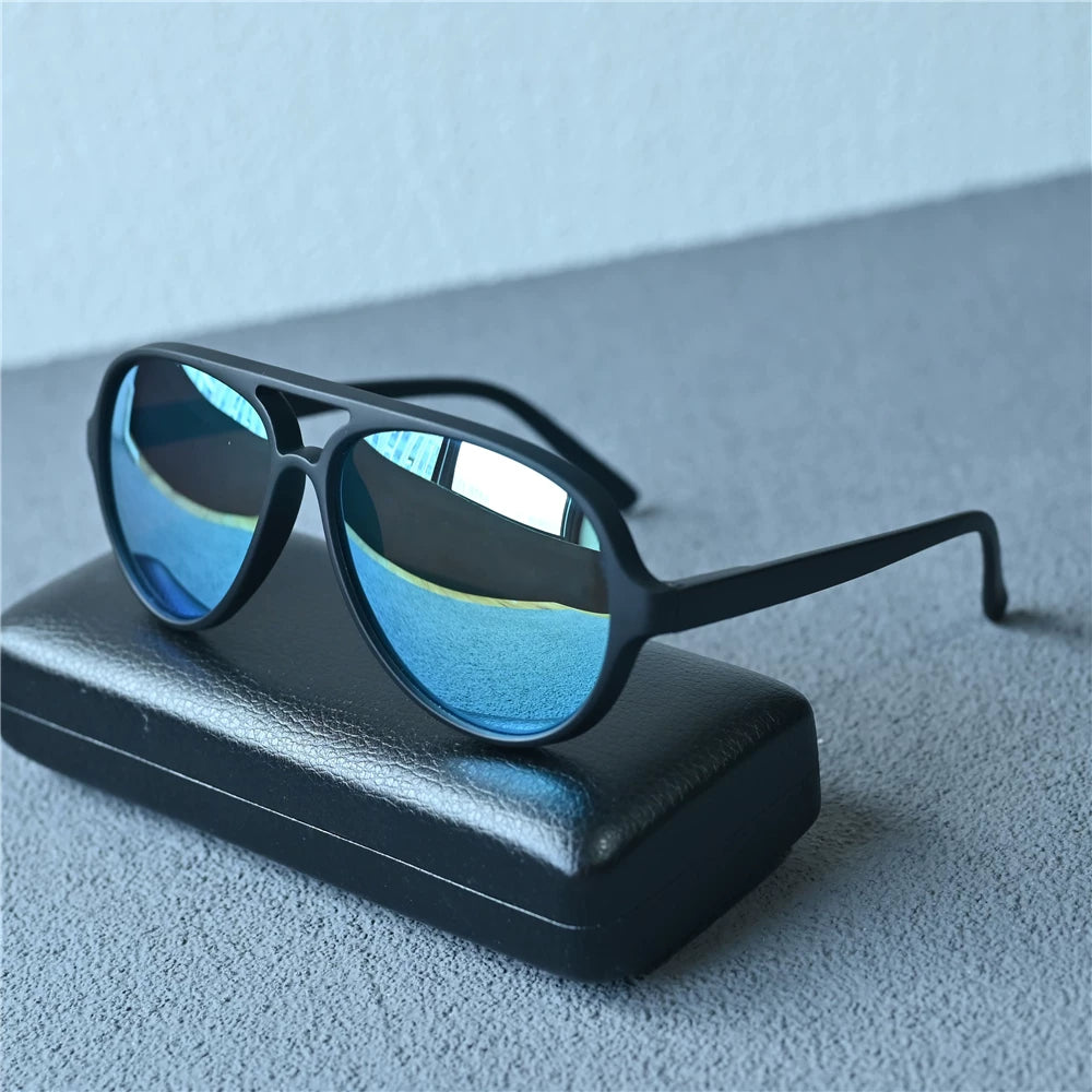 Summer Men's Sunglasses Polarized Trendy Cool Toad Mirror Driving Mirror Anti glare Protective Sunglasses Can be Paired with Myopia