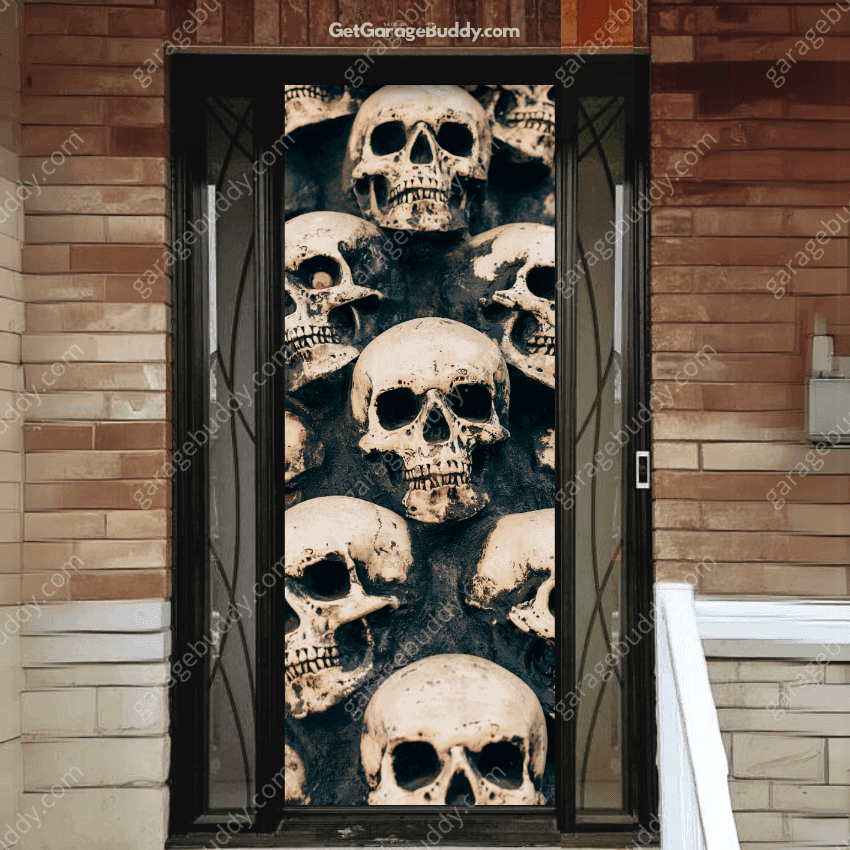 Skulls | Halloween Front Door Cover