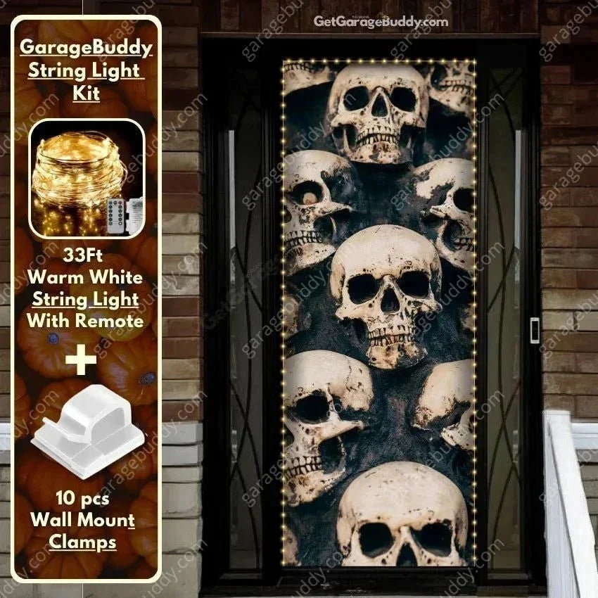 Skulls | Halloween Front Door Cover