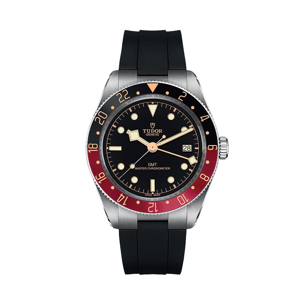 Black Bay 58 GMT 39mm - Black on Rubber Strap
