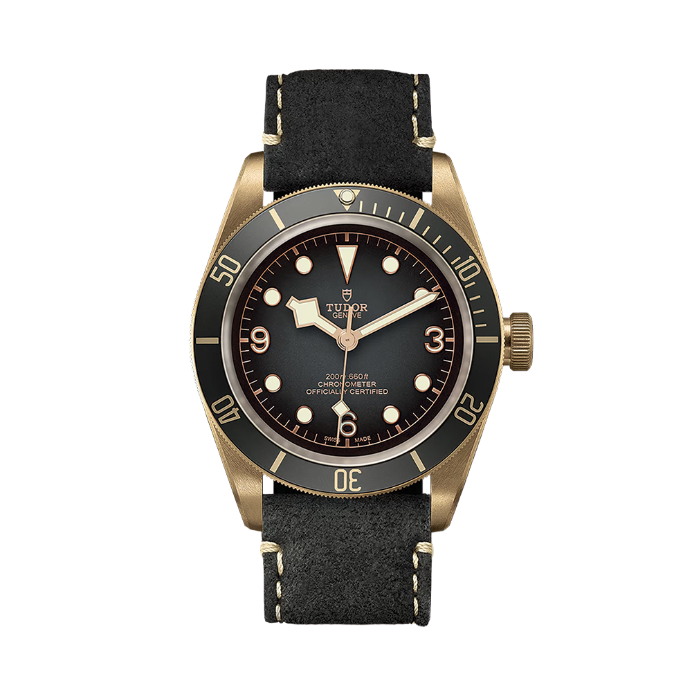 Black Bay Bronze 43mm - Slate Grey on Leather Strap