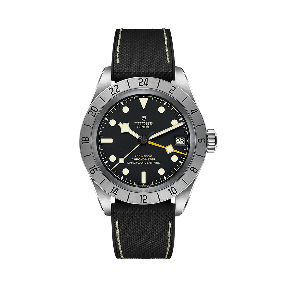 Black Bay Pro 39mm - Black on Hybrid Rubber/Leather Strap