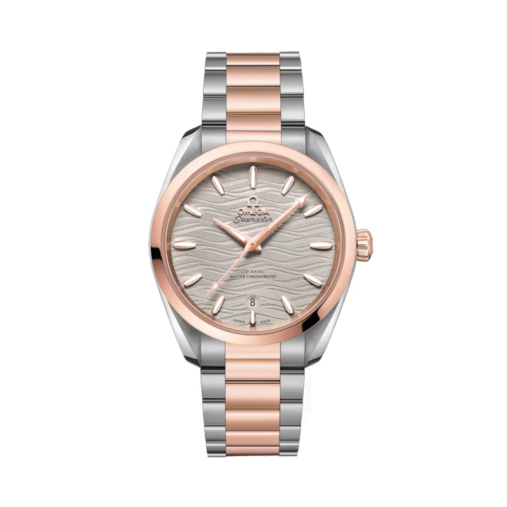 Seamaster Aqua Terra 150M Steel and Sedna™ Gold 38mm - Grey on Bracelet