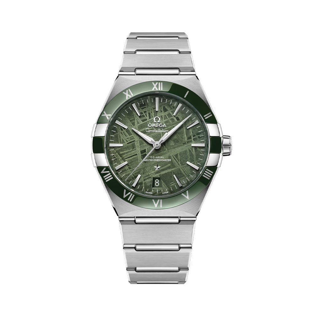 Constellation 41mm - Green Meteorite on Bracelet