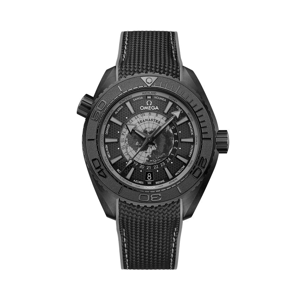 Seamaster Planet Ocean 600M Black Ceramic 45.5mm - Black on Rubber Strap