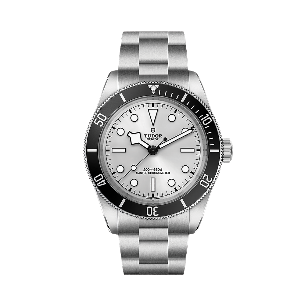 Black Bay 68 43mm - Silver, Black Bezel on Bracelet