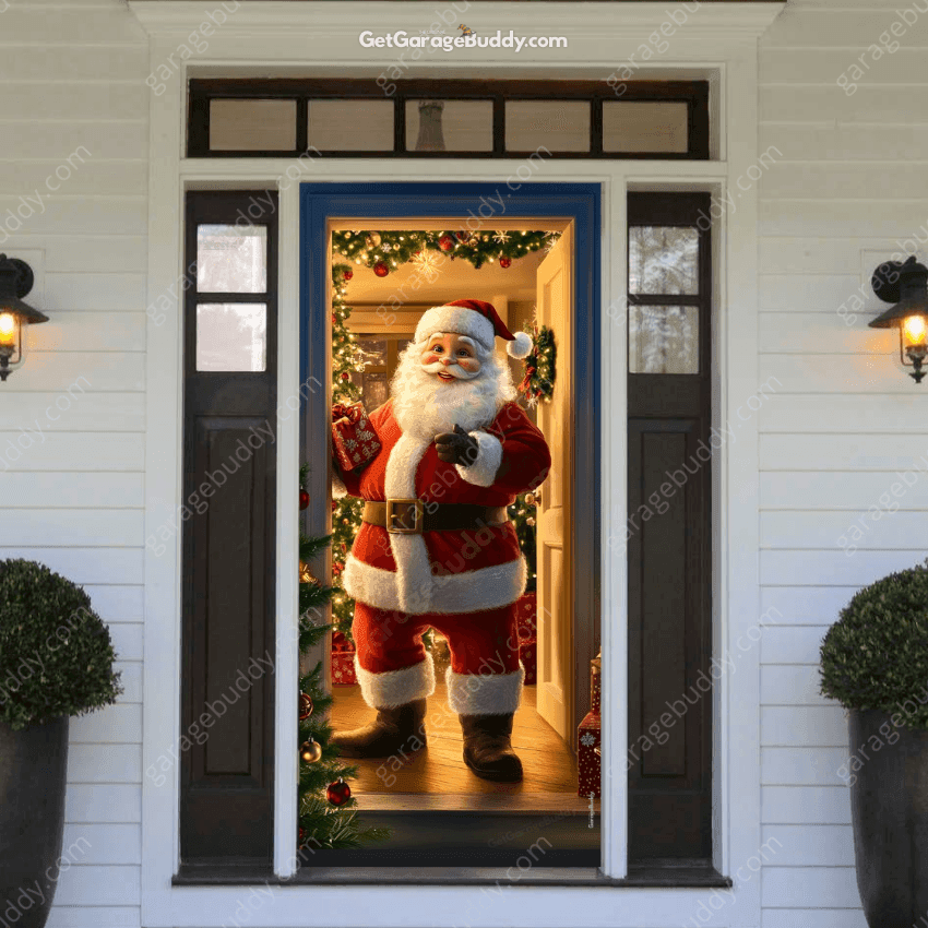 Santa's Welcome | Christmas Front Door Cover