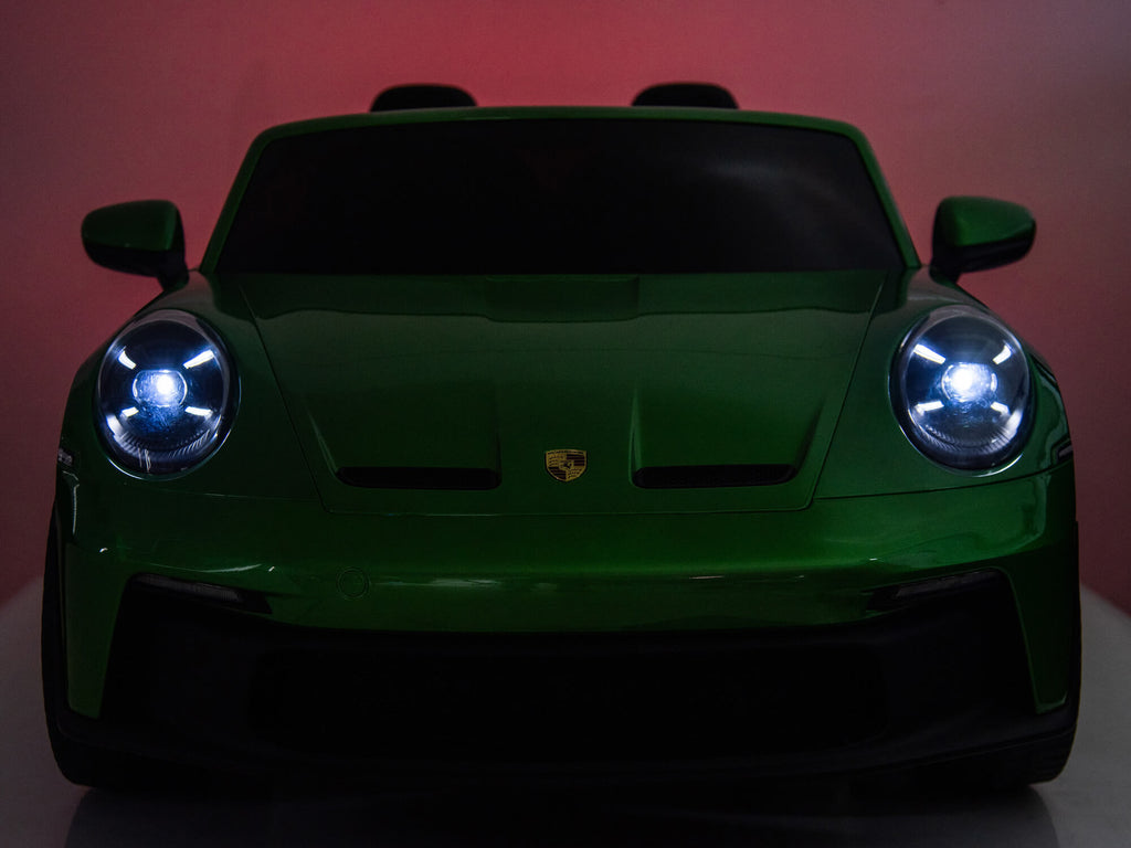 24V Porsche 911 GT3 Kids 2-Seater Ride On Car - Green