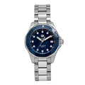Stainless Steel Ceramic Diamond Blue Mother of Pearl 35mm Aquaracer Quartz Watch WAY131L