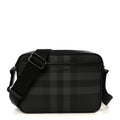 Coated Canvas Calfskin Check Muswell Bag Charcoal