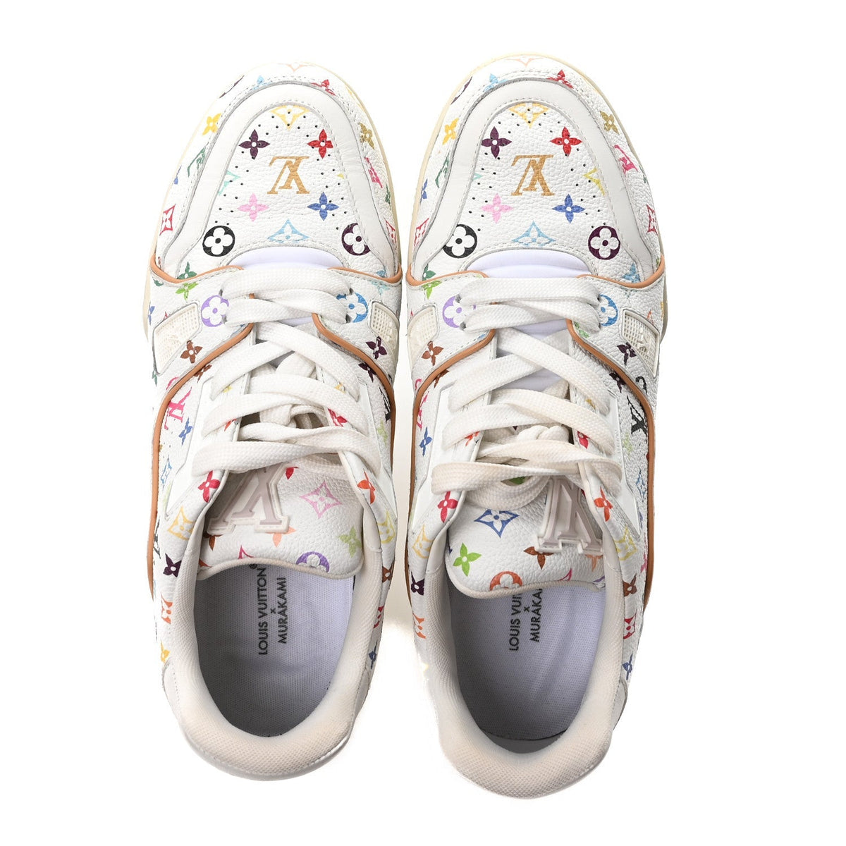 LV X TM Calfskin Monogram Multicolor Womens LV Trainer Sneakers 39 White