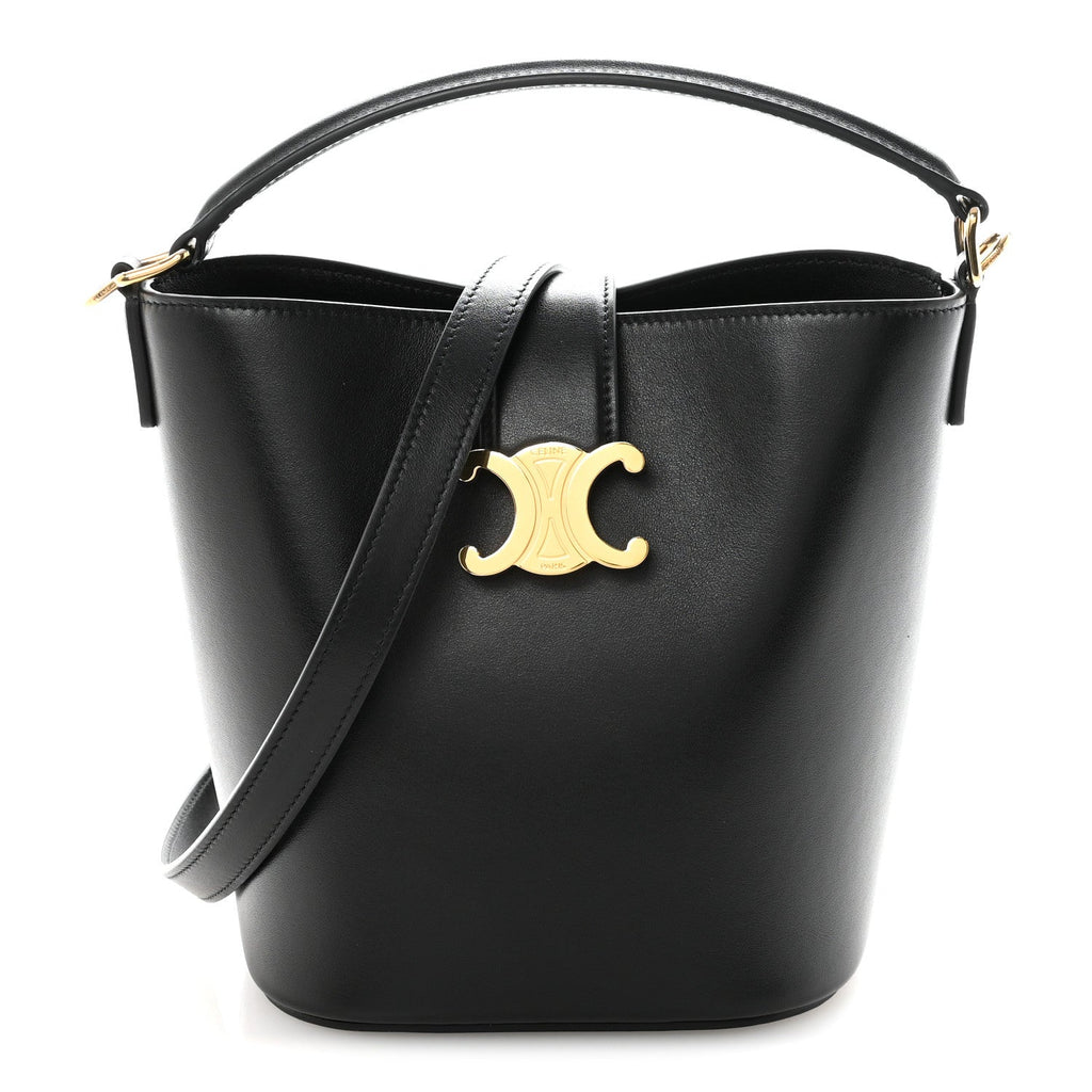 Smooth Calfskin Triomphe Small Louise Bag Black