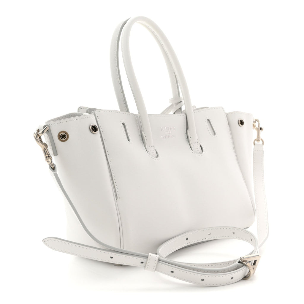 Smooth Calfskin Mini Bel Air Carry All Bag White