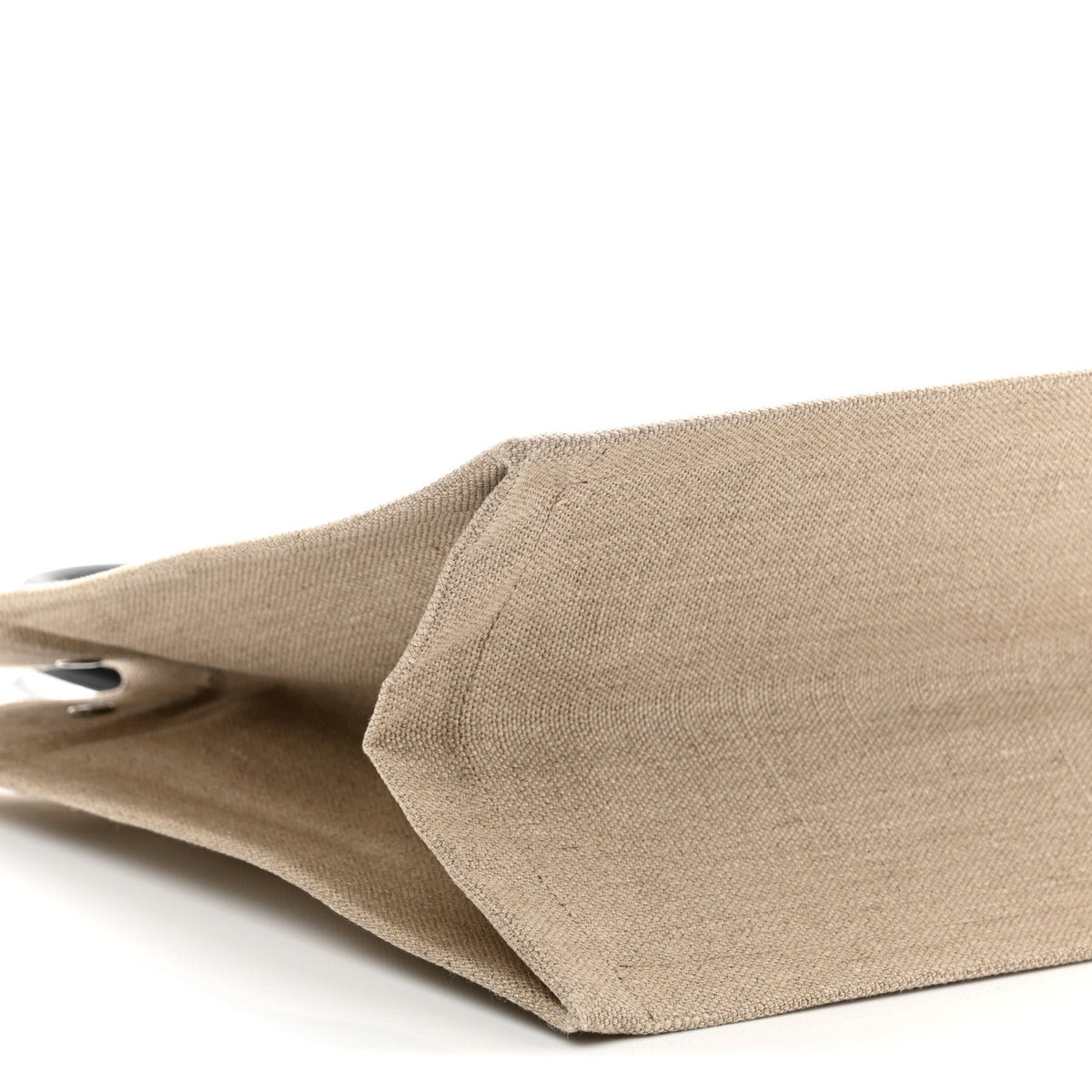 Linen Calfskin Small Rive Gauche Tote Optic White