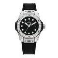 Stainless Steel Rubber Diamond Bezel 33mm Big Bang One Click Automatic Watch Black 485.SX.1270.RX