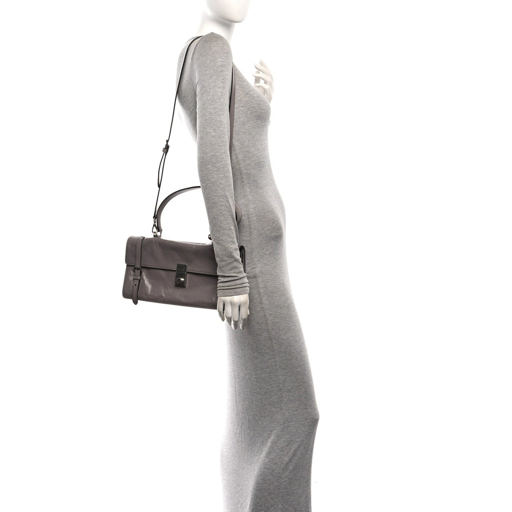 Glossy Calfskin Medium Sound Shoulder Bag Peltro