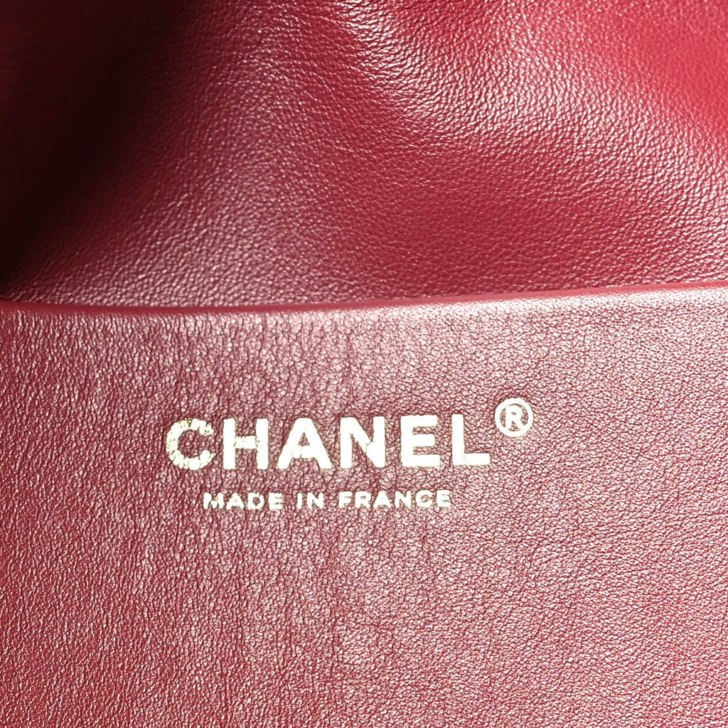 Grained Calfskin Souplissimo Maxi Flap Burgundy
