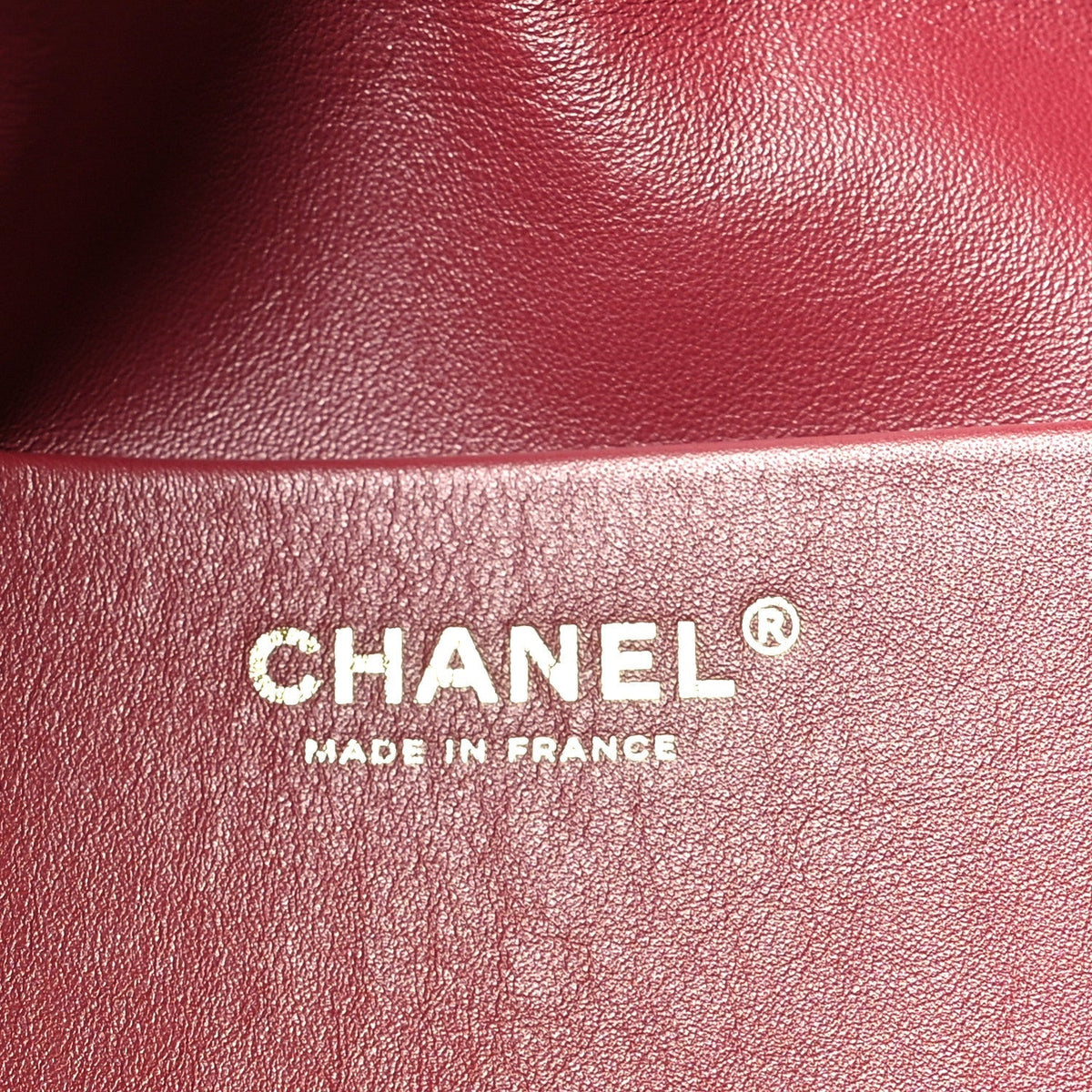 Grained Calfskin Souplissimo Maxi Flap Burgundy