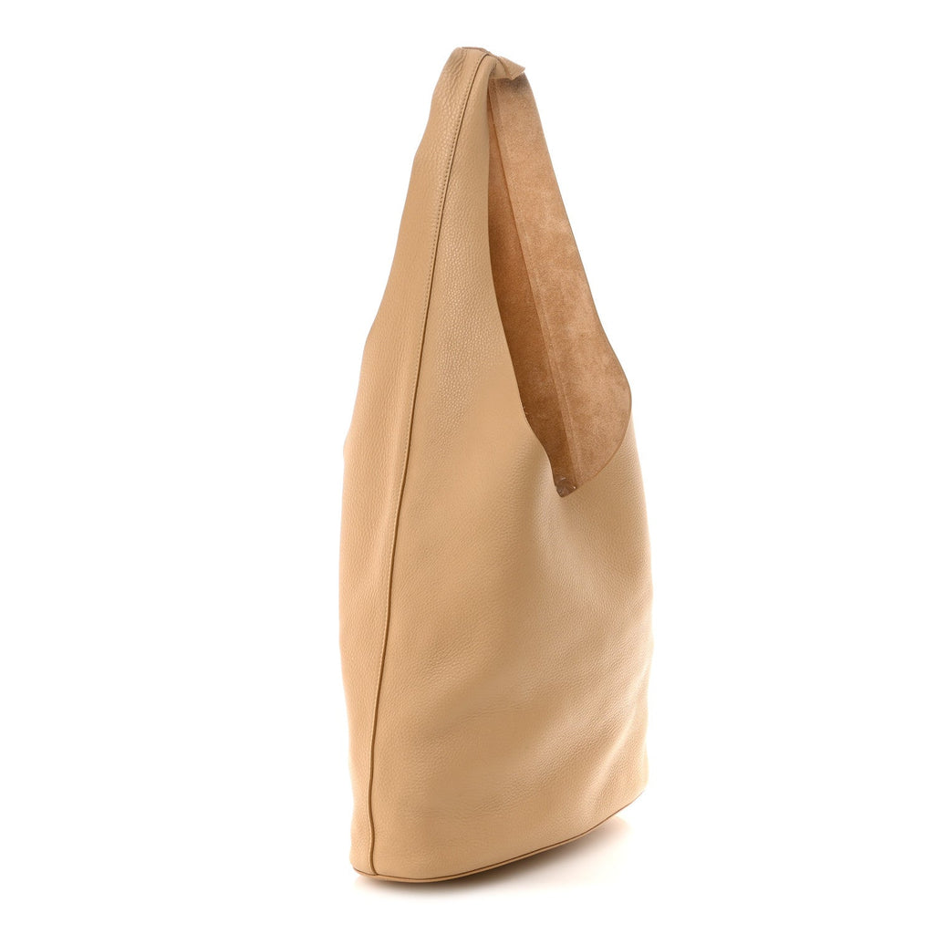 Grained Calfskin Bindle Three Bag Beige