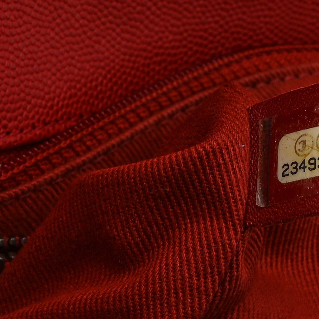Caviar Quilted Medium Coco Handle Flap Red