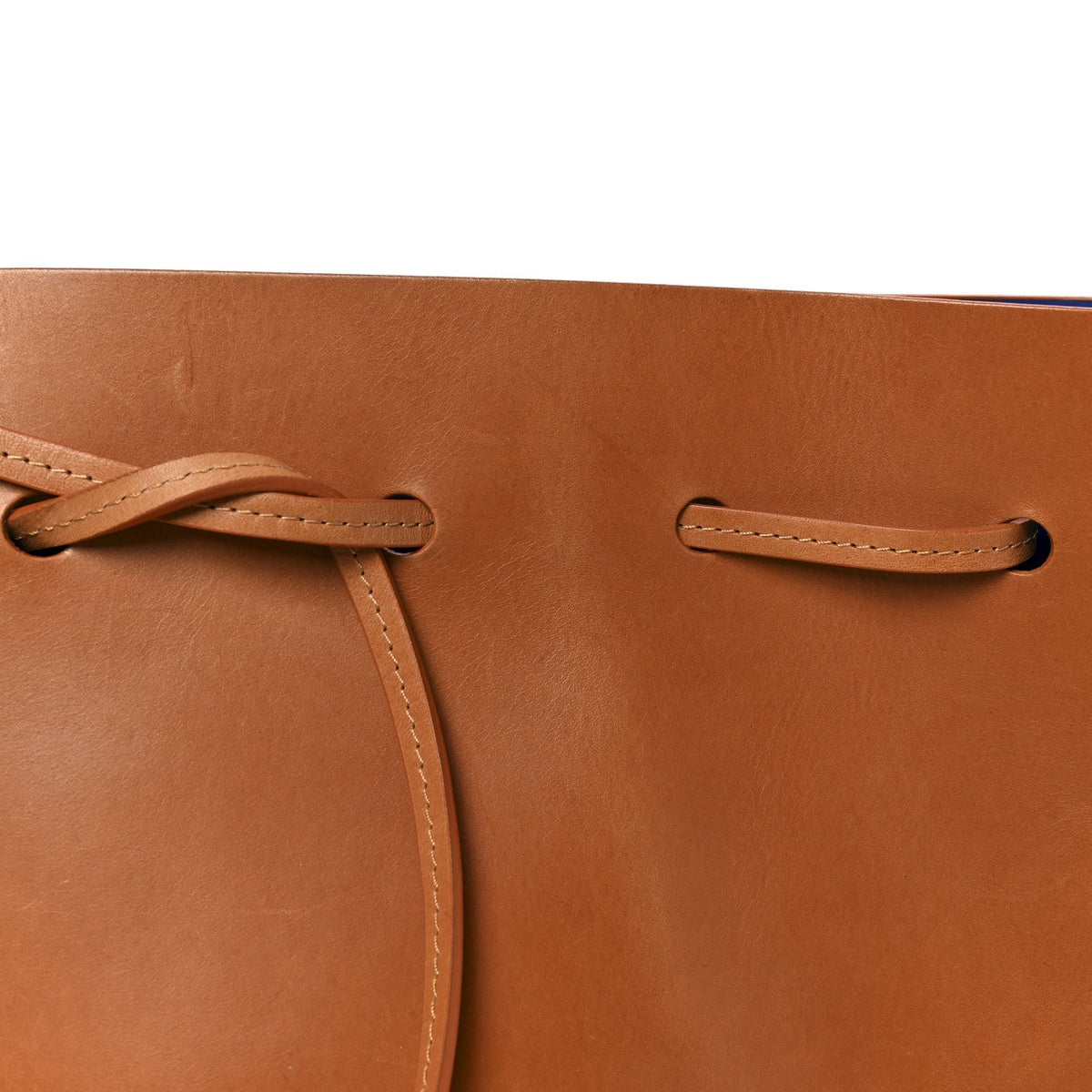 Vegetable Tanned Calfskin Bucket Bag Cammello Royal