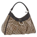 GUCCI GG Crystal Abbey Shoulder Bag Coated Canvas Outlet 327786 Auth am12808V