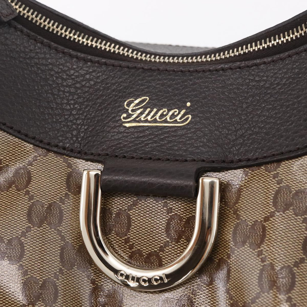 GUCCI GG Crystal Abbey Shoulder Bag Coated Canvas Outlet 327786 Auth am12808V