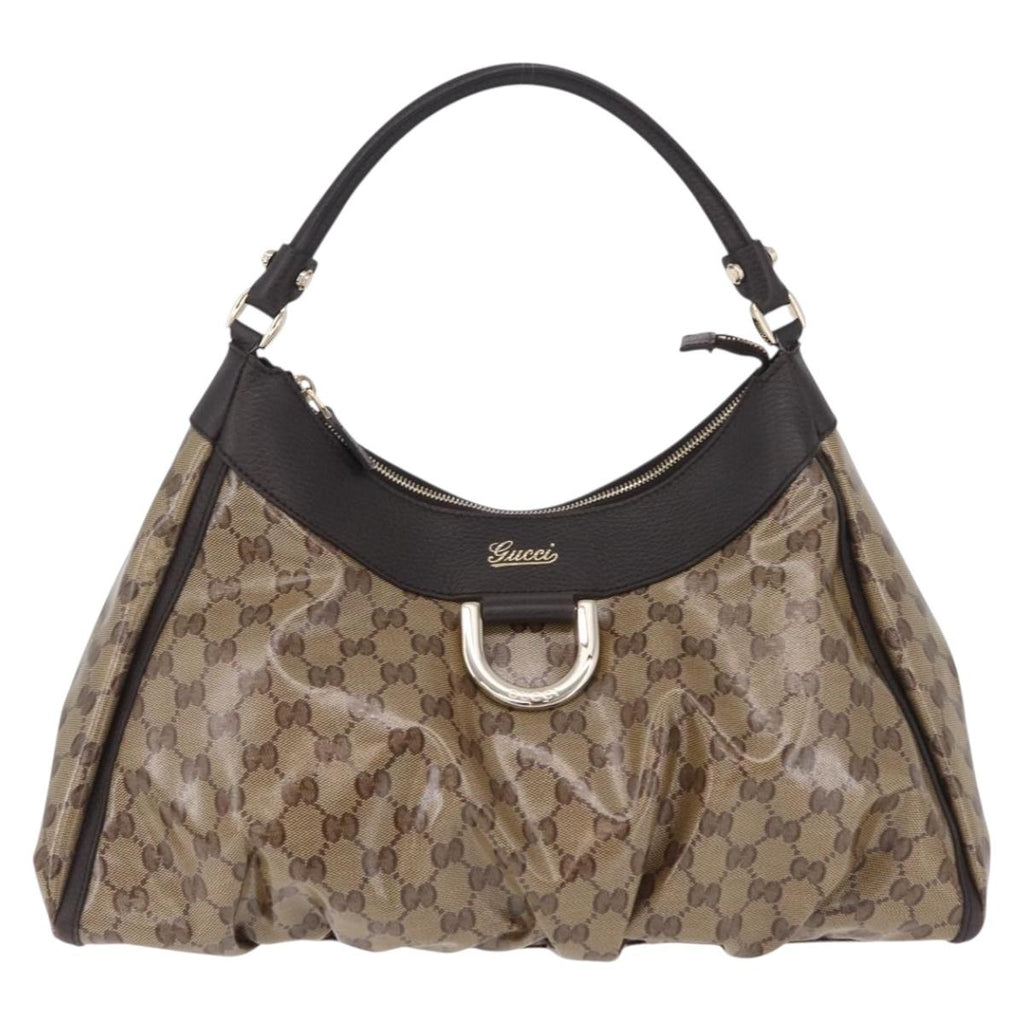 GUCCI GG Crystal Abbey Shoulder Bag Coated Canvas Outlet 327786 Auth am12808V