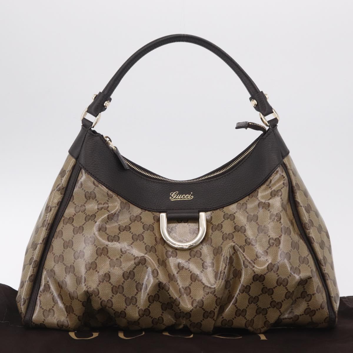 GUCCI GG Crystal Abbey Shoulder Bag Coated Canvas Outlet 327786 Auth am12808V
