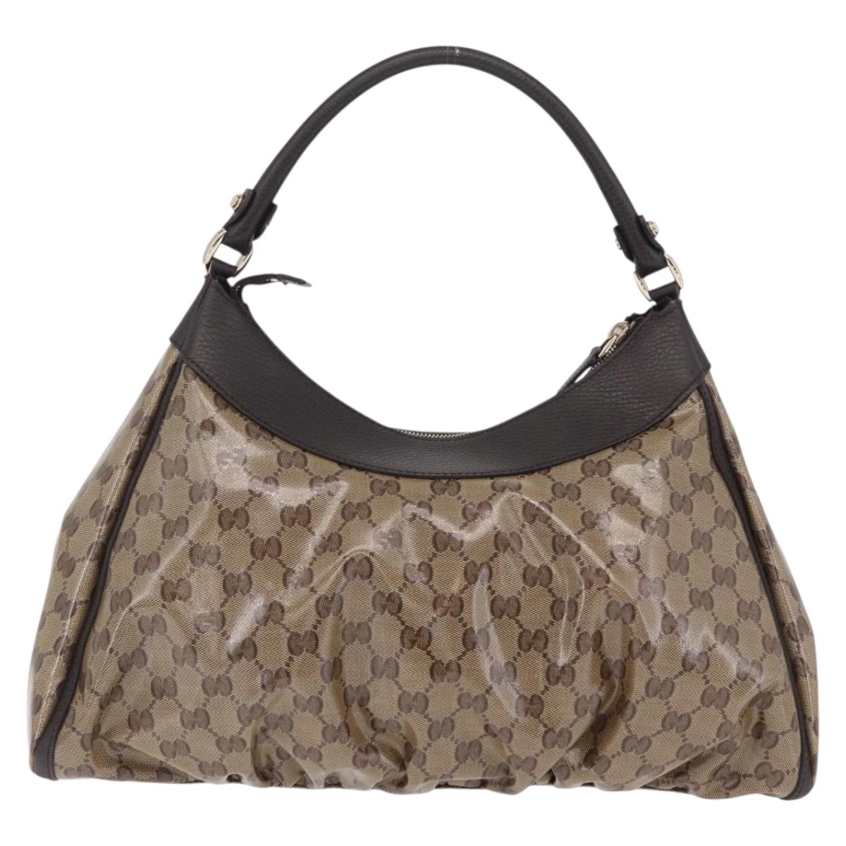 GUCCI GG Crystal Abbey Shoulder Bag Coated Canvas Outlet 327786 Auth am12808V