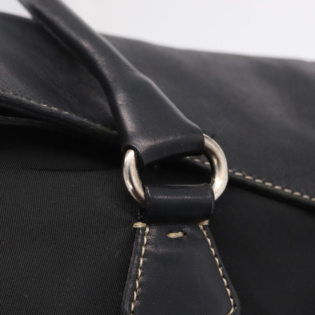 PRADA Tote Bag Nylon Black Silver BR1325 Auth am12835V