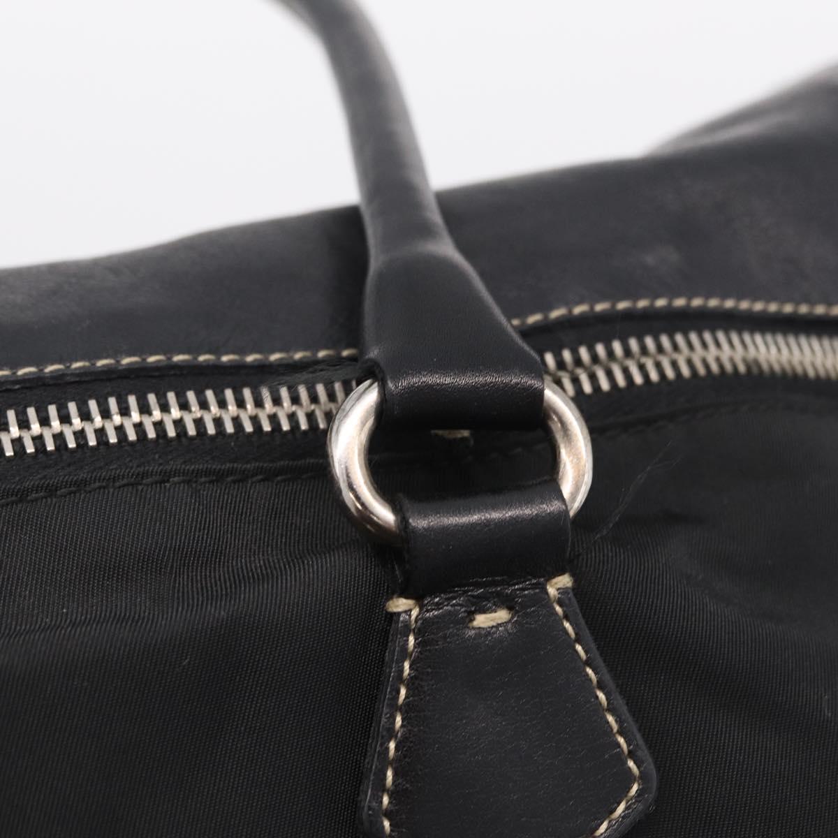 PRADA Tote Bag Nylon Black Silver BR1325 Auth am12835V