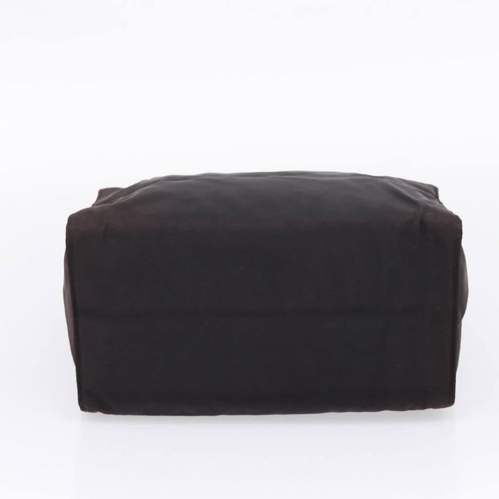 PRADA Metal Handle Hand Bag Nylon Black Auth am12838A