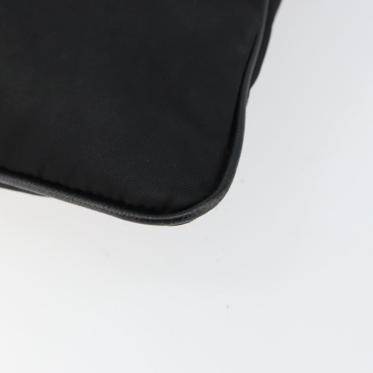 PRADA Shoulder Bag Nylon Black Gold Auth am9670