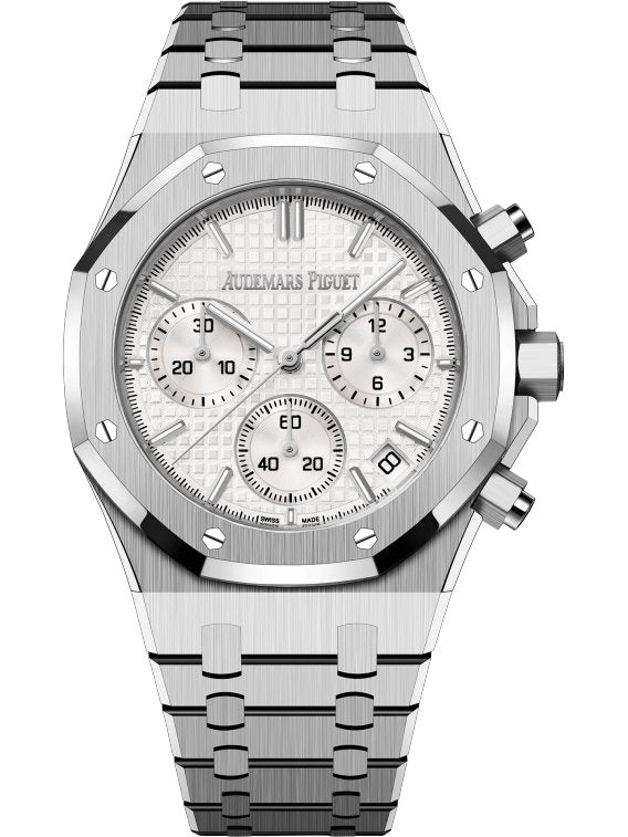 Audemars Piguet Royal Oak Selfwinding Chronograph “50th Anniversary” Steel Bracelet White Dial (Ref # 26240ST.OO.1320ST.03