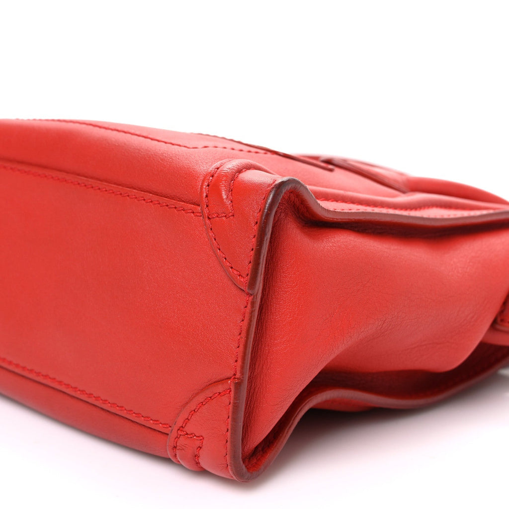 Smooth Calfskin Nano Luggage Red